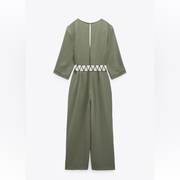 ZARA | Long Belted Jumpsuit - Picture 2 of 8